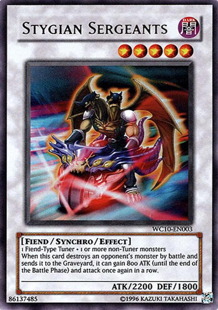 Stygian Sergeants WC10-EN003 card from Yu-Gi-Oh! Video Game Promotional Cards