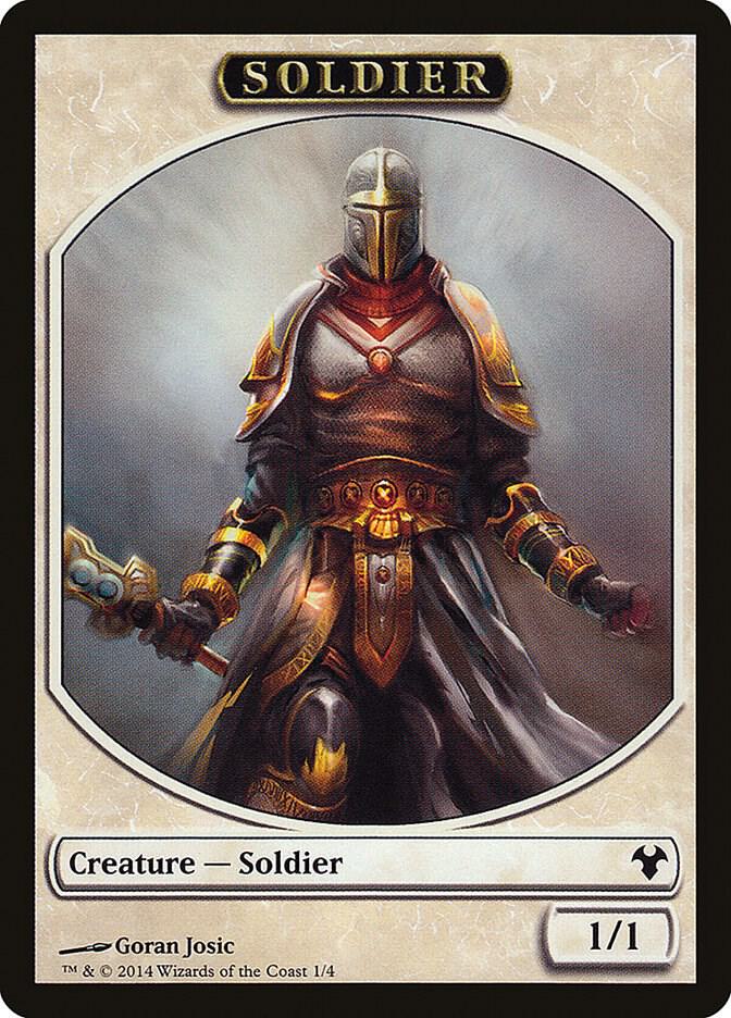 Soldier // Spirit Double-Sided Token 1 // 2 card from Magic Modern Event Deck