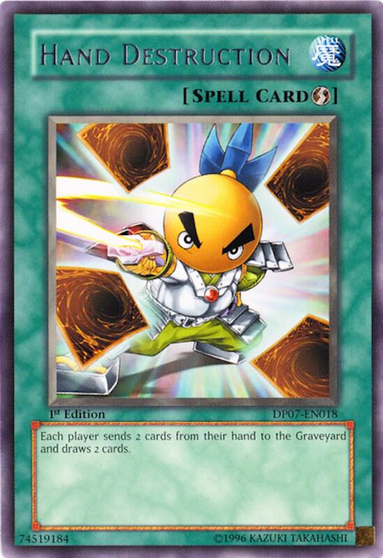 Hand Destruction DP07-EN018 card from Duelist Pack 7: Jesse Anderson