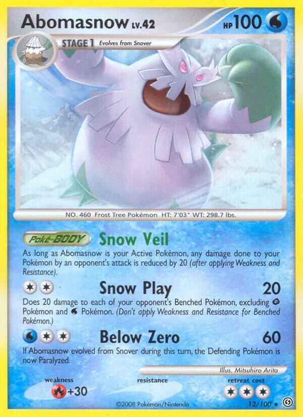 Abomasnow 12/100 card from Stormfront