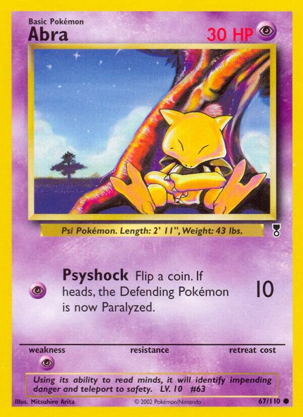 Abra 067/110 card from Legendary Collection