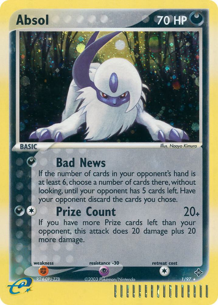 Absol 1/97 card from Dragon