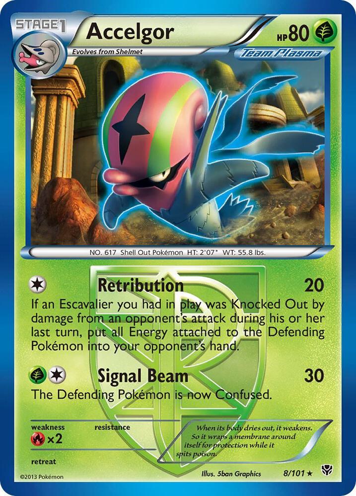 Accelgor (Team Plasma) 8/101 card from Plasma Blast