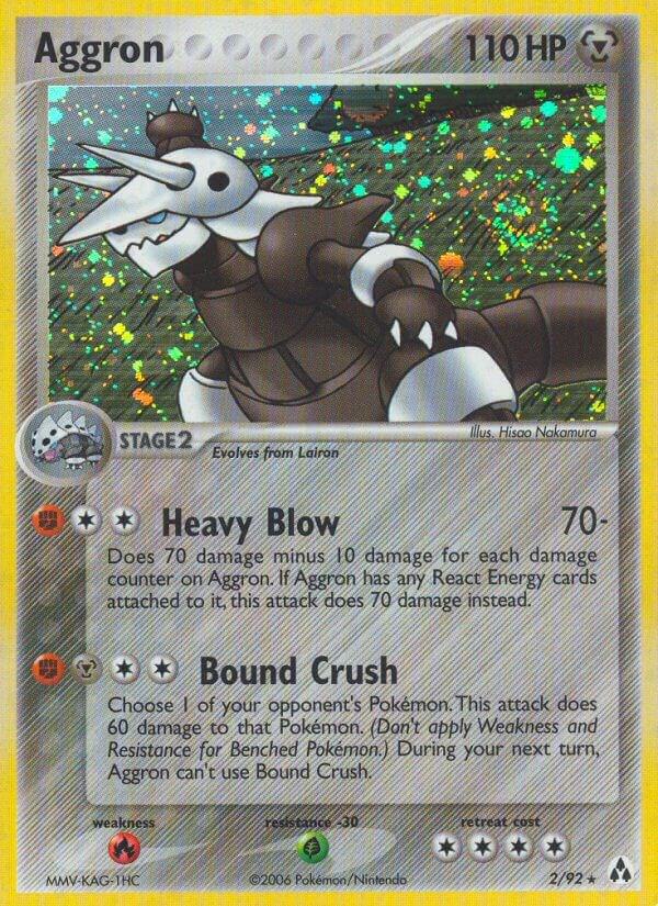 Aggron 2/92 card from Legend Maker