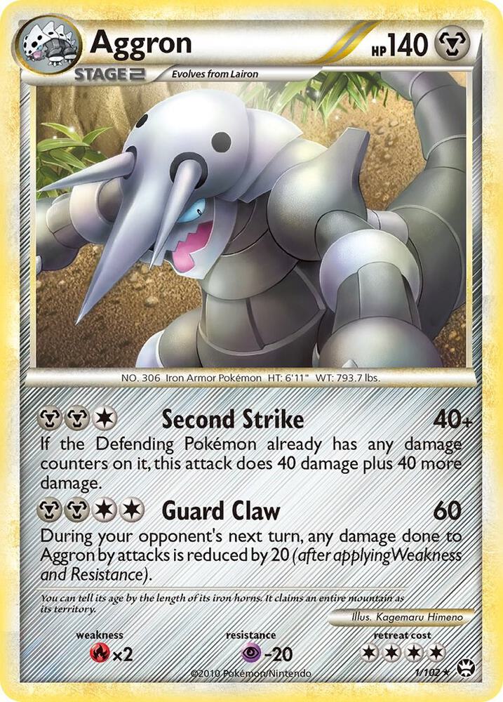 Aggron 1/102 card from Triumphant