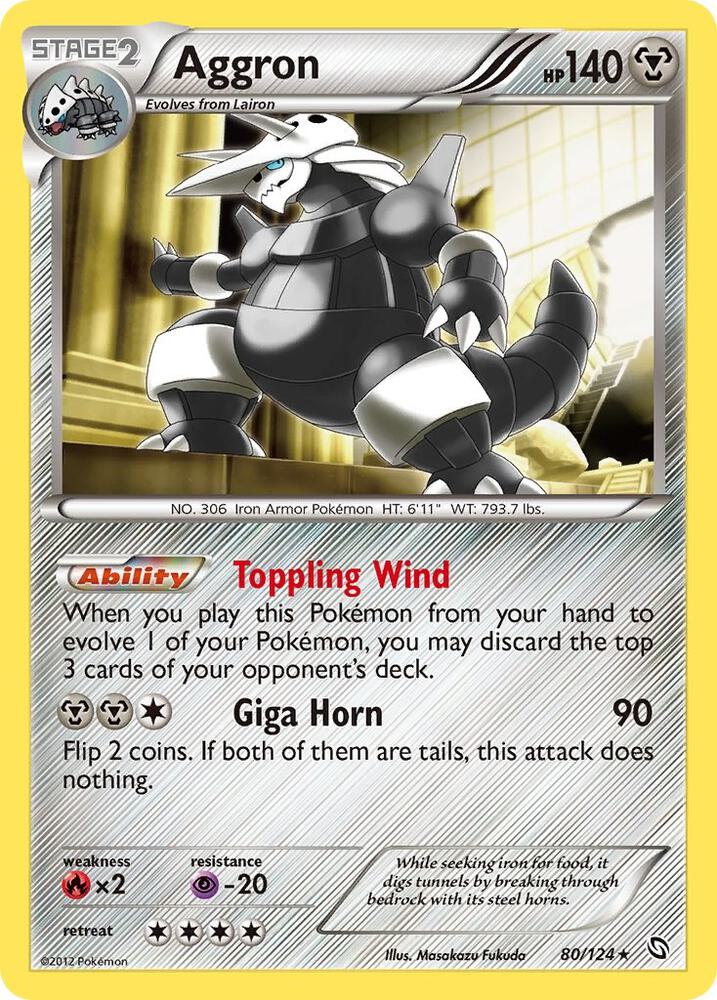 Aggron 80/124 card from Dragons Exalted
