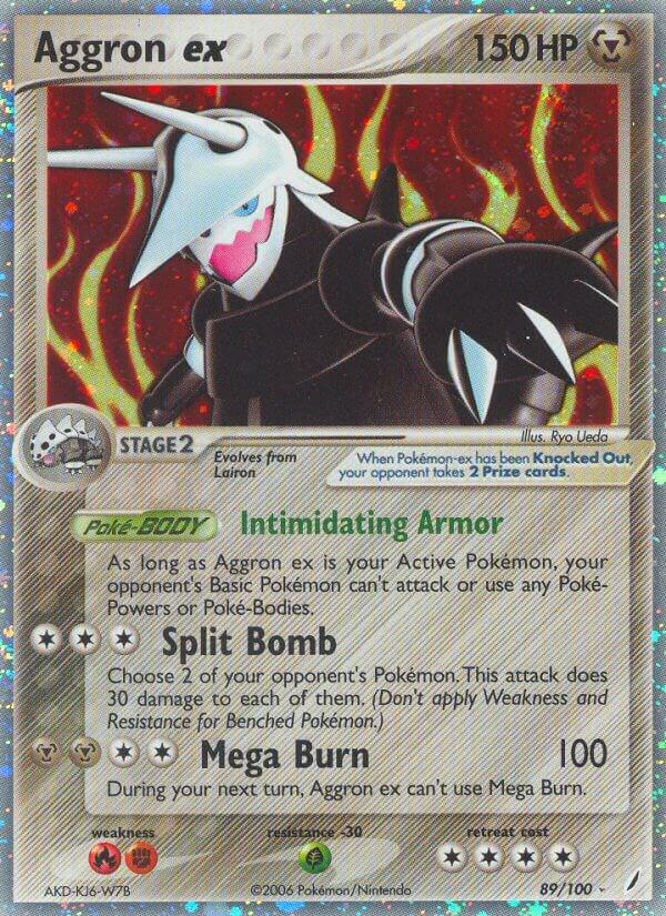 Aggron ex 89/100 card from Crystal Guardians