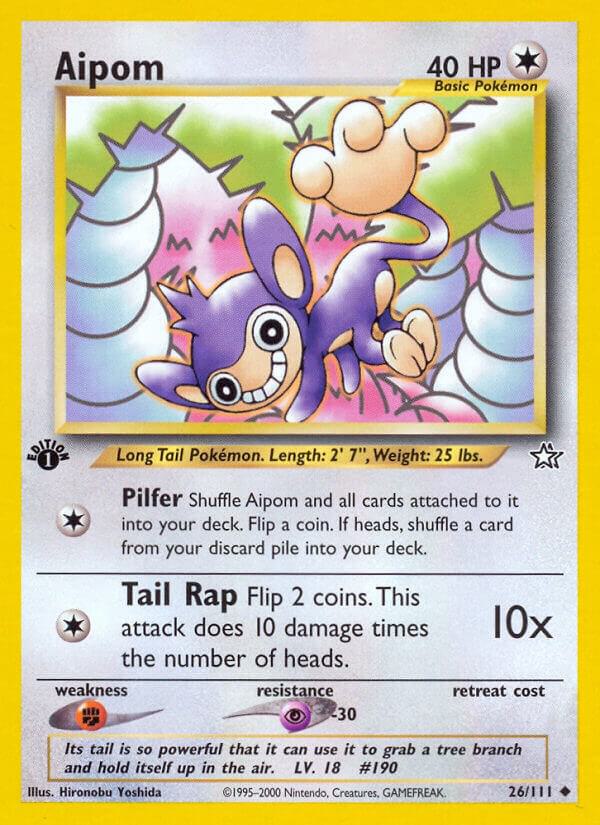 Aipom 026/111 card from Neo Genesis