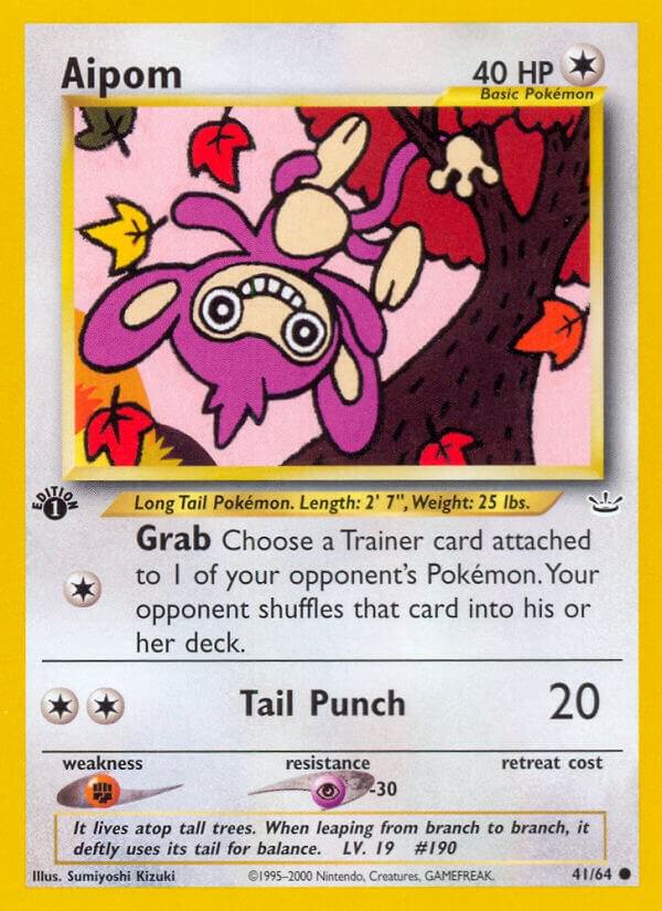Aipom 41/64 card from Neo Revelation
