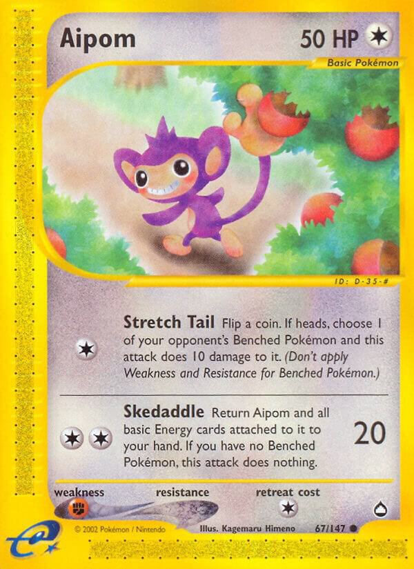 Aipom 067/147 card from Aquapolis
