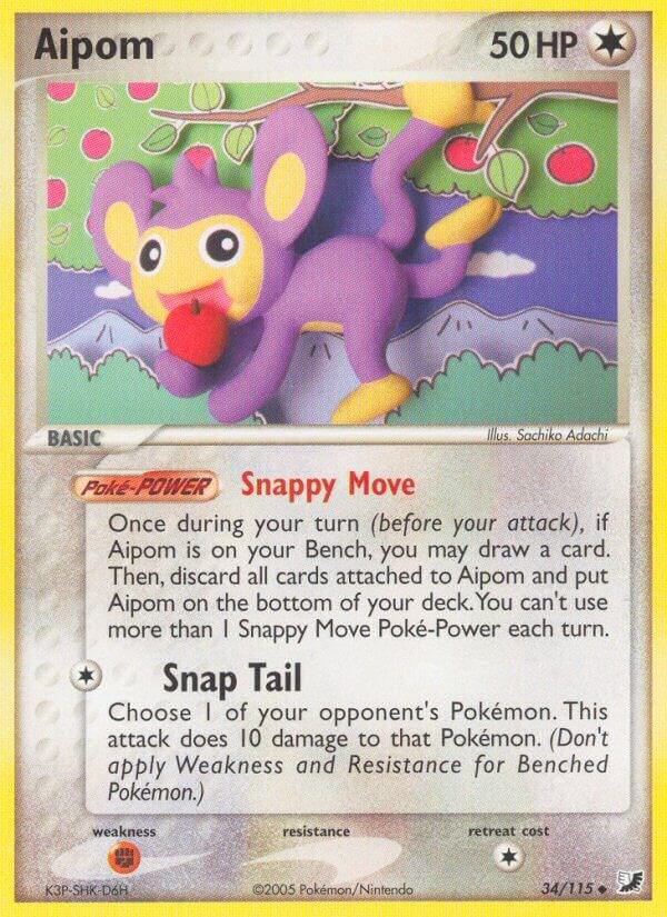 Aipom 34/115 card from Unseen Forces