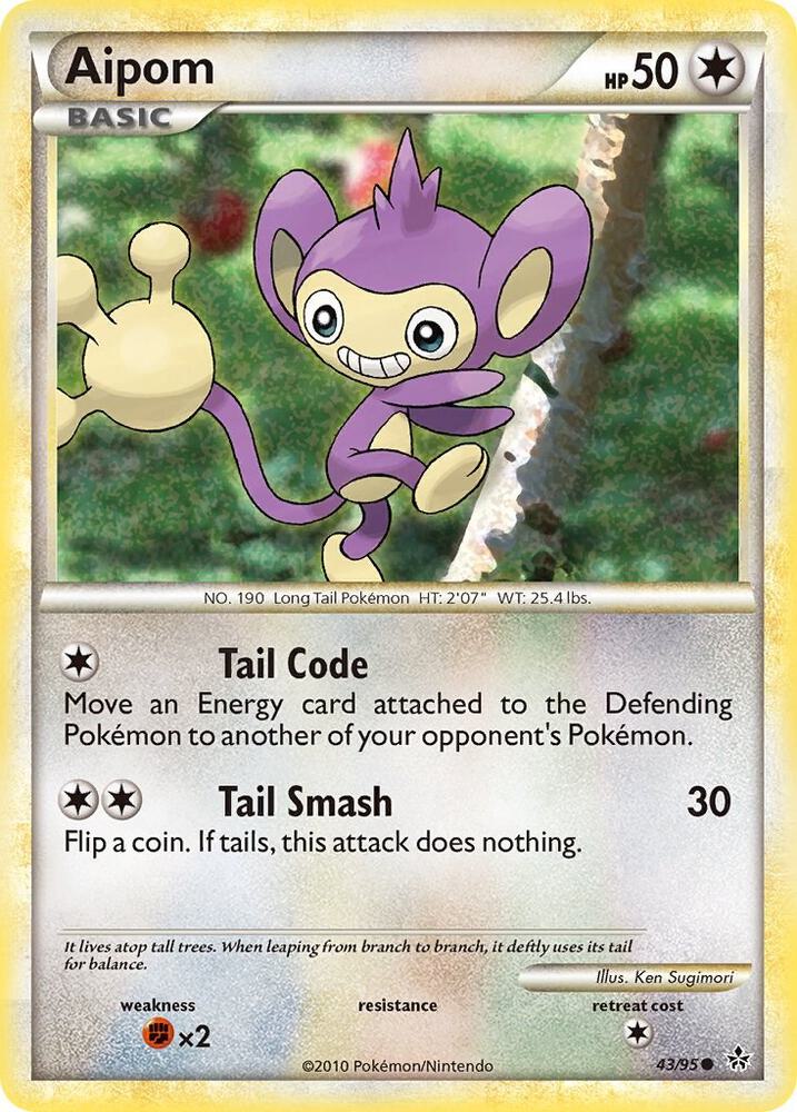 Aipom 43/95 card from Unleashed