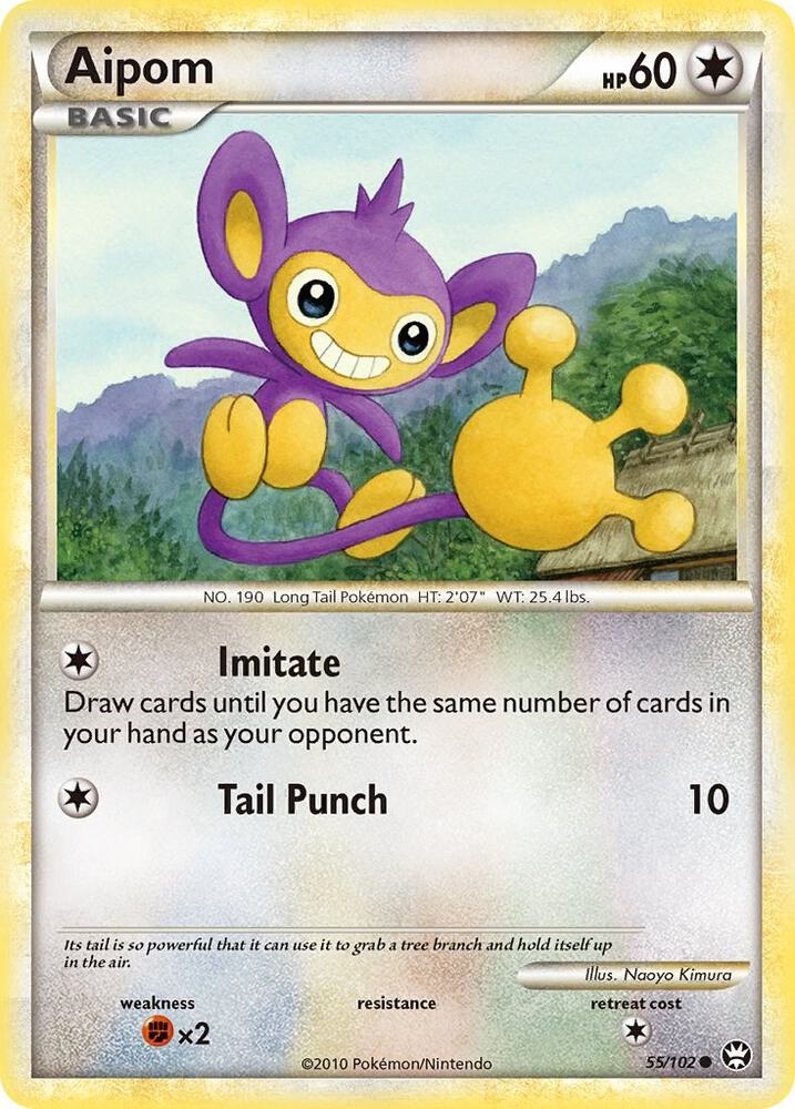 Aipom 55/102 card from Triumphant