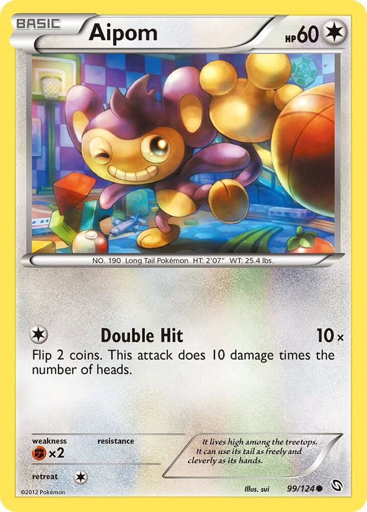 Aipom 99/124 card from Dragons Exalted