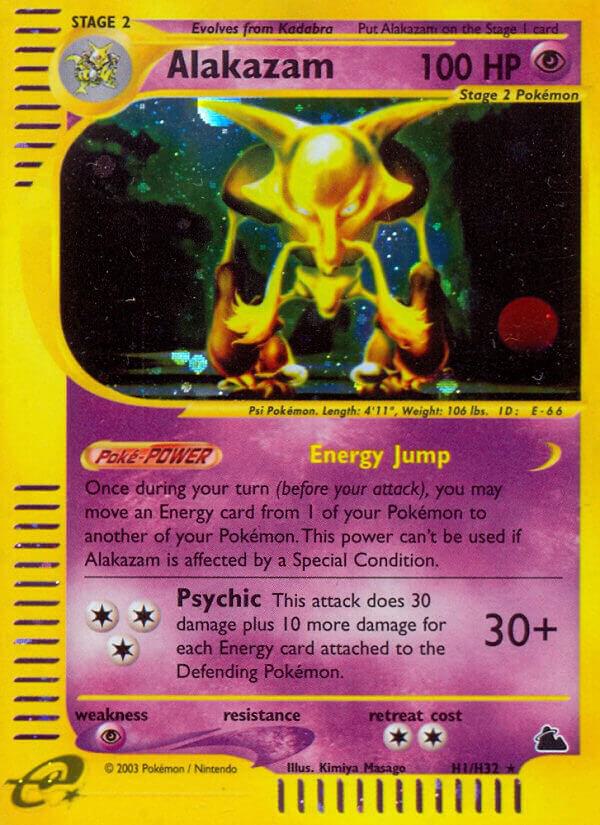Alakazam (H1) H01/H32 card from Skyridge