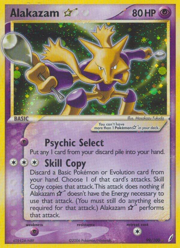 Alakazam Star 99/100 card from Crystal Guardians