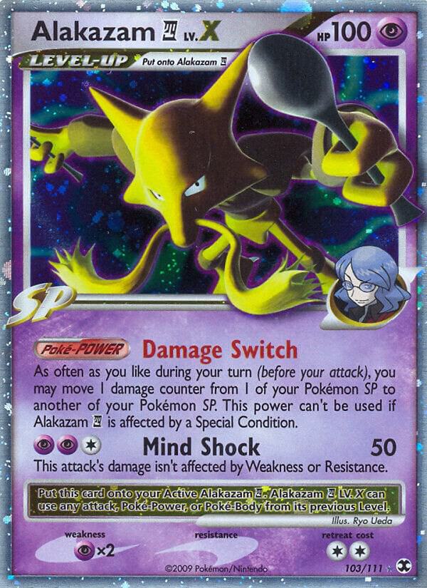 Alakazam E4 Lv.X 103/111 card from Rising Rivals
