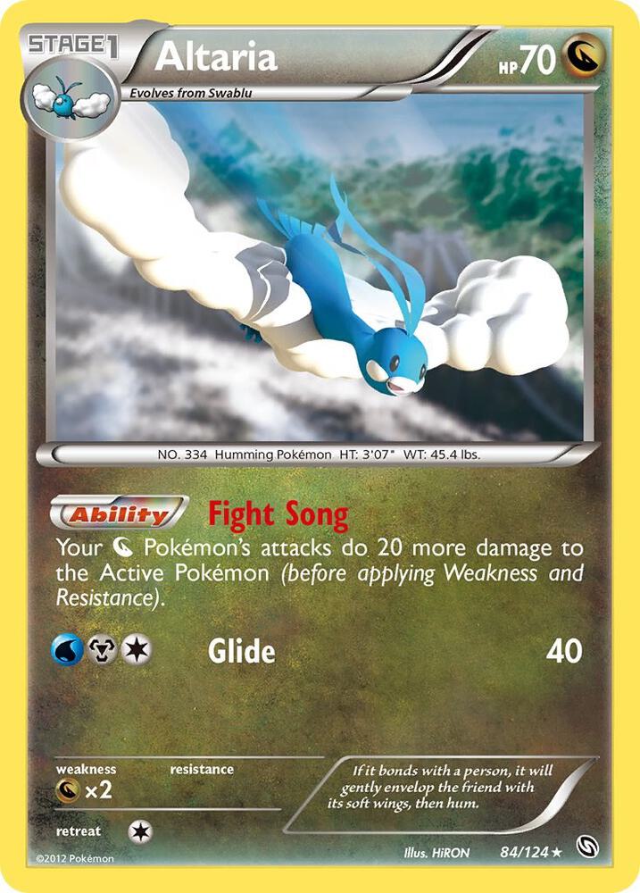 Altaria 84/124 card from Dragons Exalted