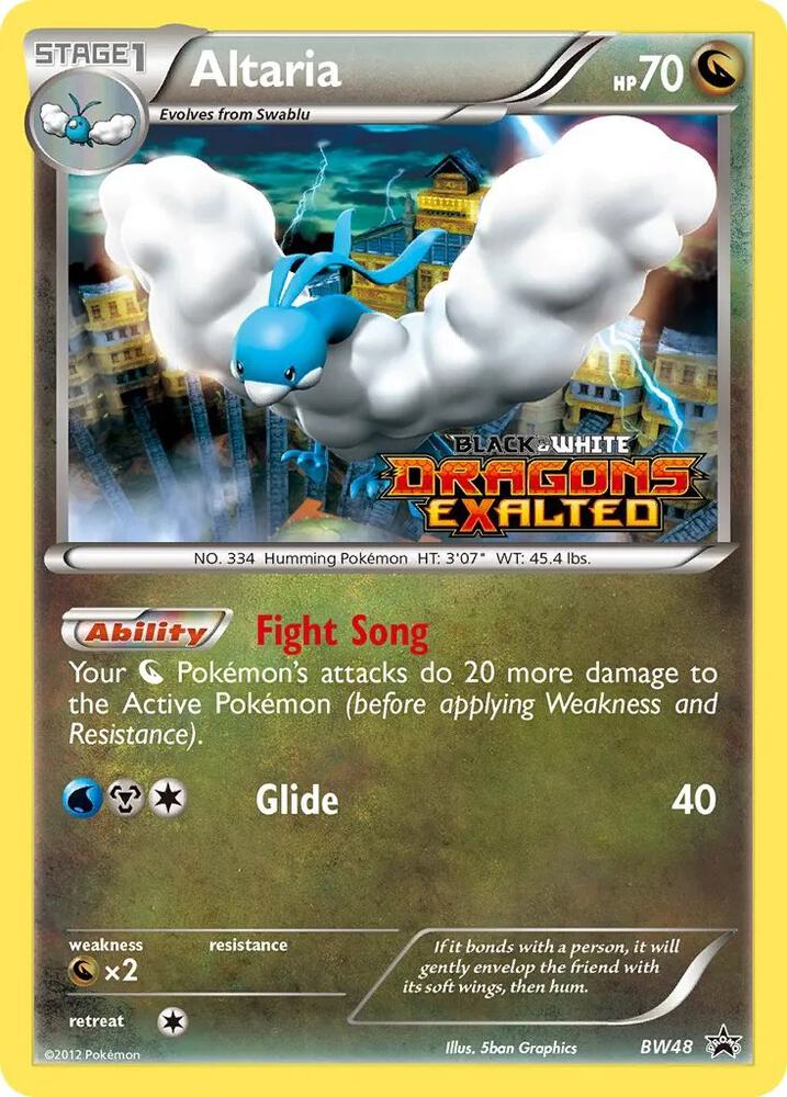 Altaria (Prerelease) BW48 card from Black and White Promos