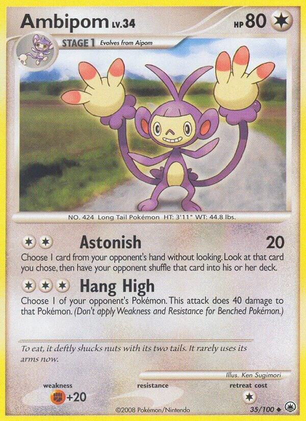 Ambipom 35/100 card from Majestic Dawn
