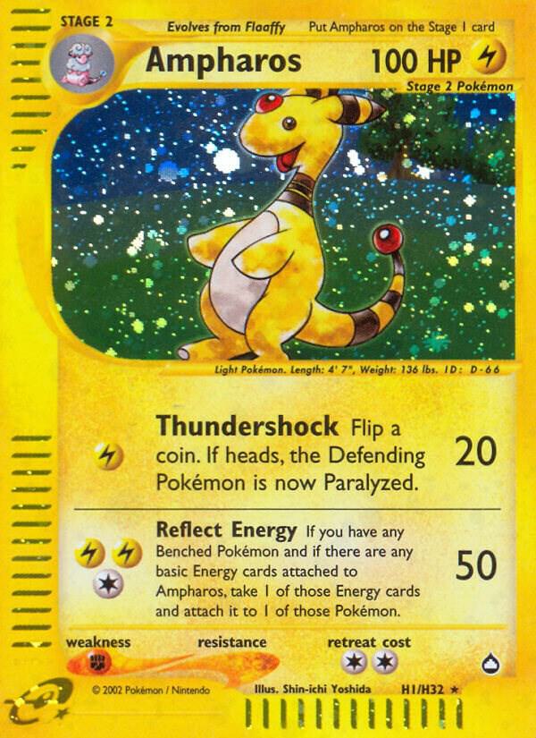 Ampharos (H1) H01/H32 card from Aquapolis