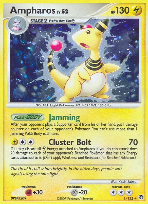 Ampharos 1/132 card from Secret Wonders