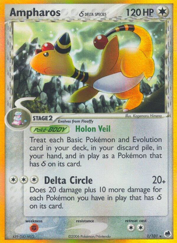 Ampharos (Delta Species) 1/101 card from Dragon Frontiers
