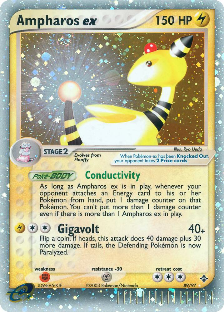 Ampharos ex 89/97 card from Dragon
