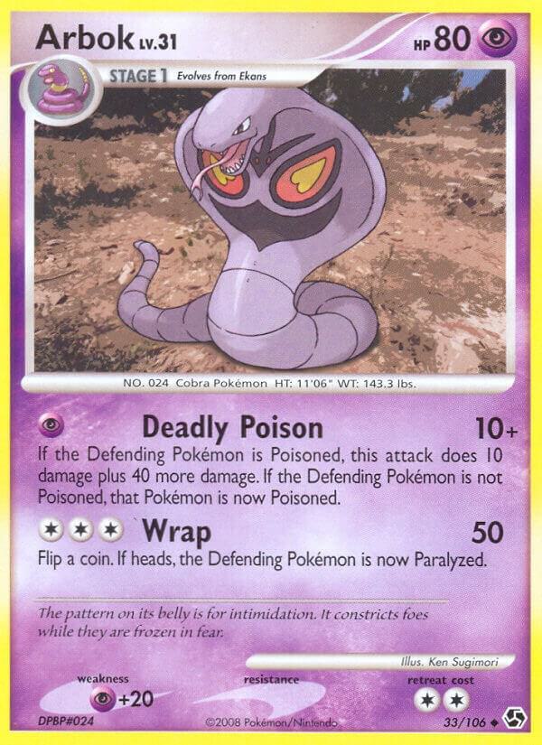 Arbok 33/106 card from Great Encounters