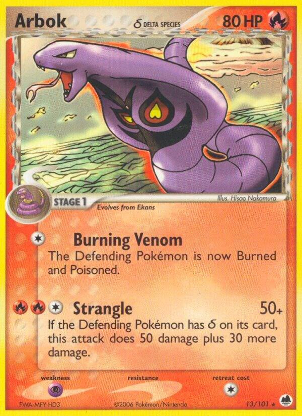 Arbok (Delta Species) 13/101 card from Dragon Frontiers