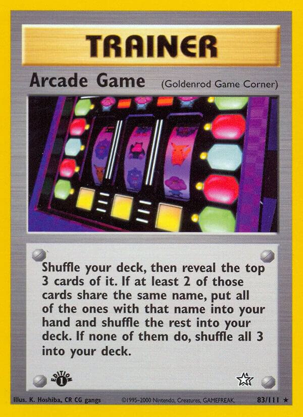 Arcade Game (Goldenrod Game Corner) 083/111 card from Neo Genesis