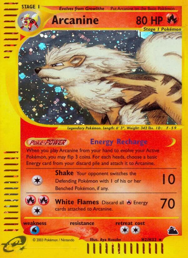 Arcanine (H2) H02/H32 card from Skyridge