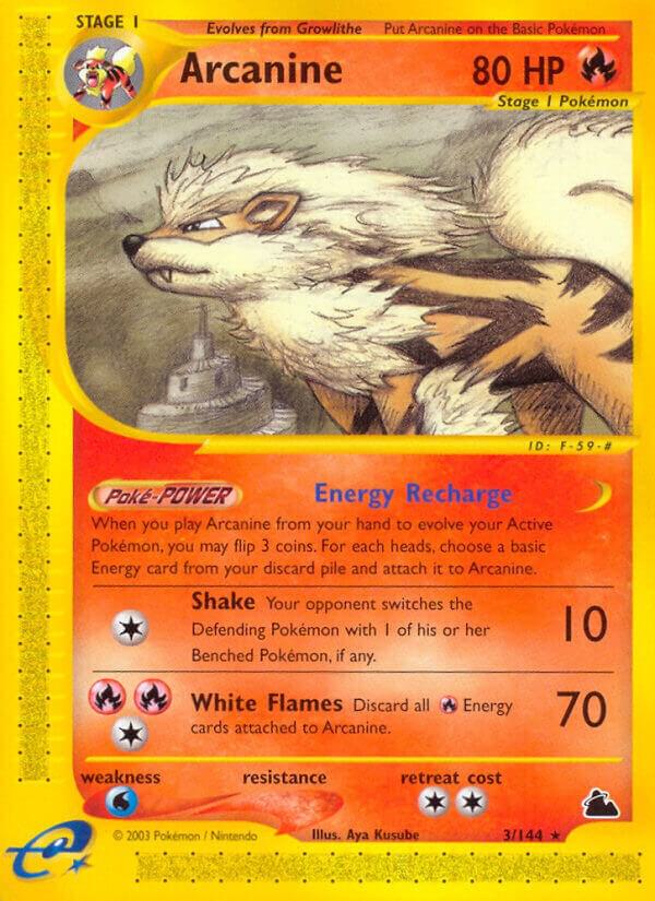 Arcanine (3) 003/144 card from Skyridge
