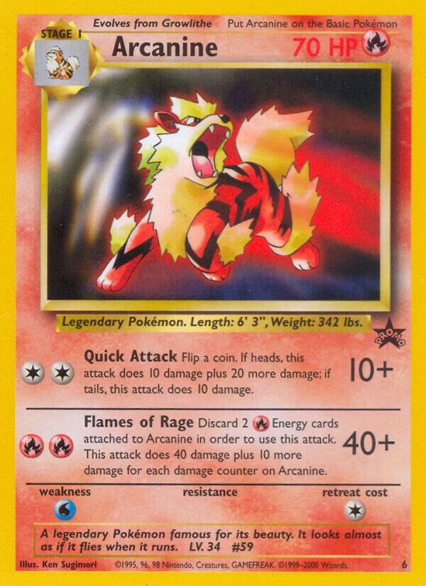 Arcanine 06/53 card from WoTC Promo