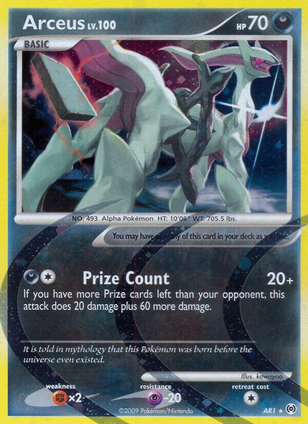 Arceus AR1 card from Arceus