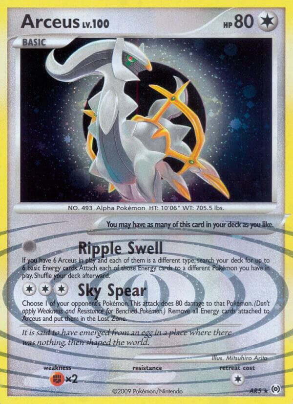 Arceus AR5 card from Arceus