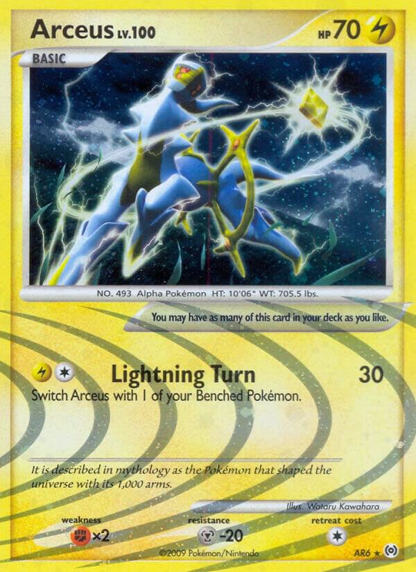 Arceus AR6 card from Arceus