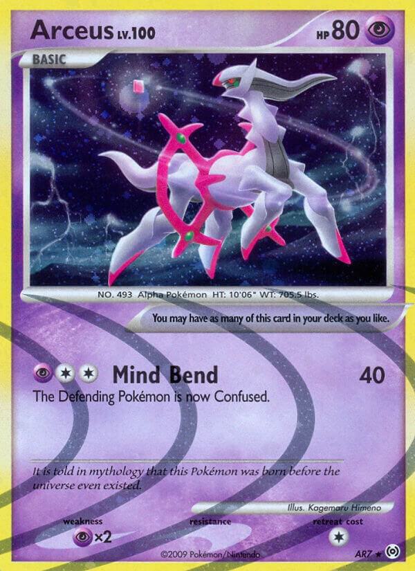 Arceus AR7 card from Arceus