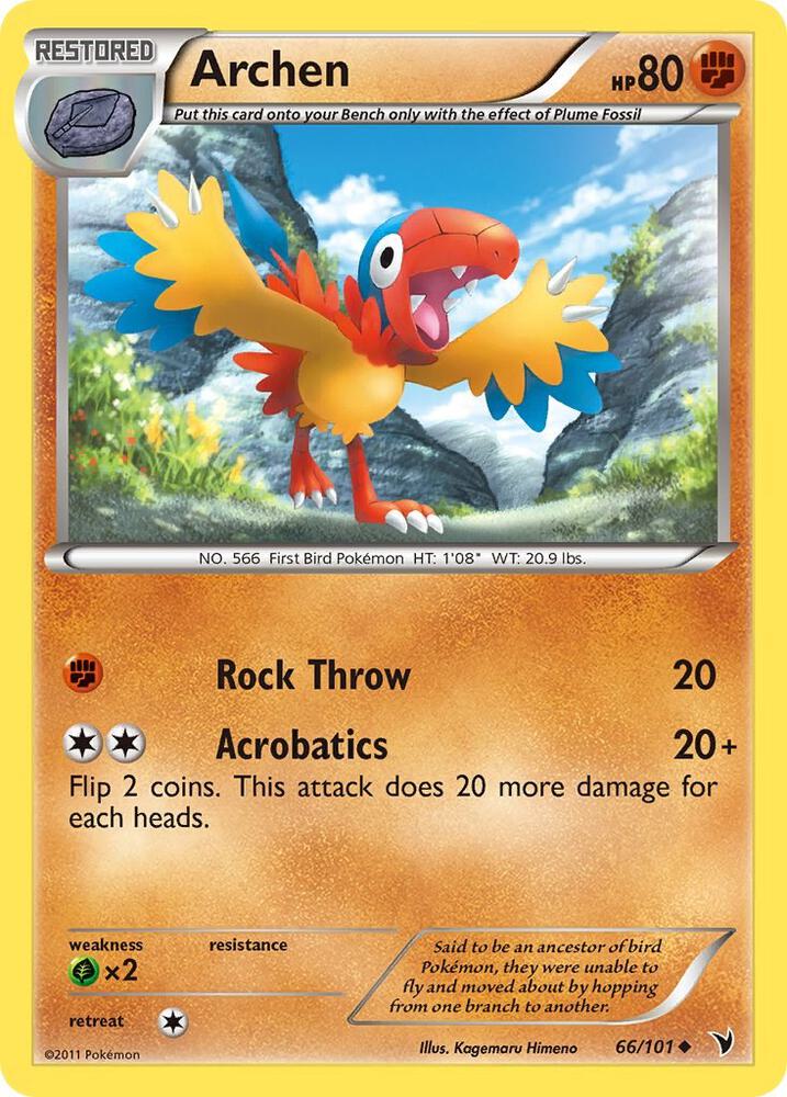Archen 66/101 card from Noble Victories
