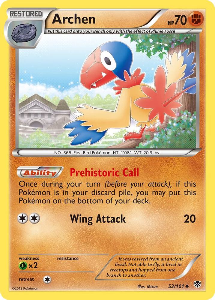 Archen 53/101 card from Plasma Blast
