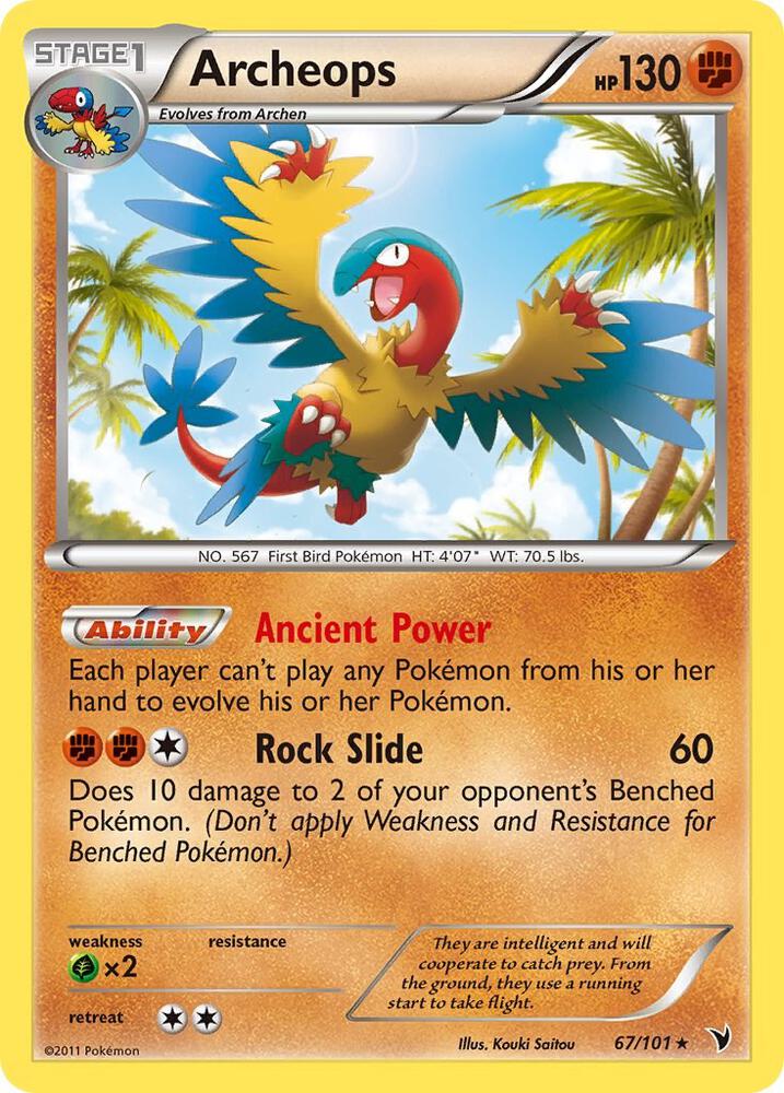 Archeops 67/101 card from Noble Victories
