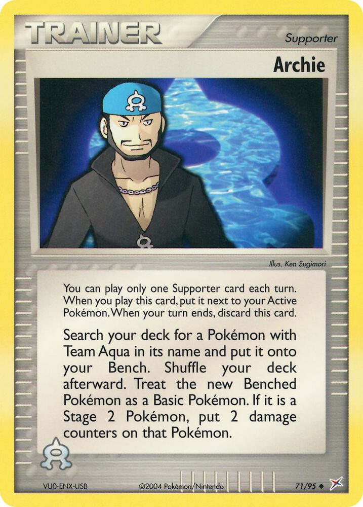 Archie 71/95 card from Team Magma vs Team Aqua