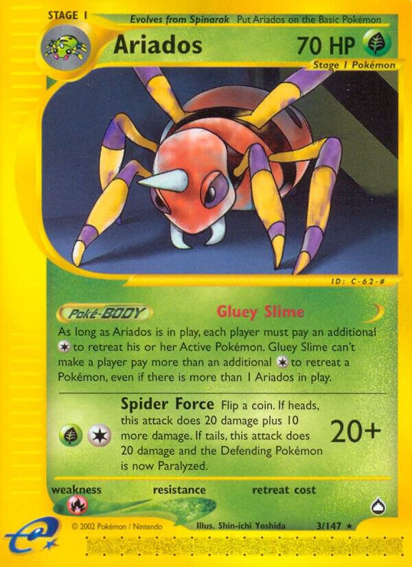 Ariados 003/147 card from Aquapolis