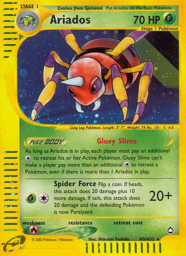Ariados (H3) H03/H32 card from Aquapolis