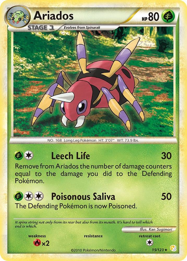 Ariados 15/123 card from HeartGold SoulSilver