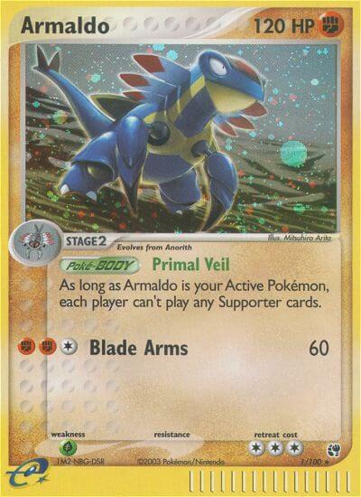 Armaldo 1/100 card from Sandstorm