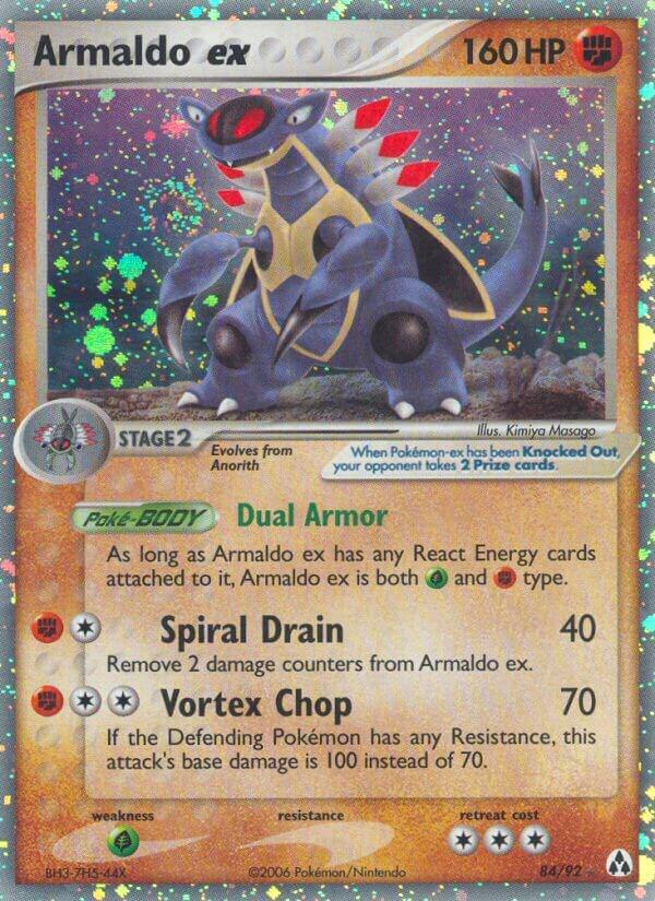 Armaldo ex 84/92 card from Legend Maker