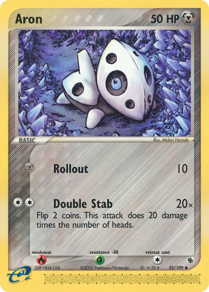 Aron 25/109 card from Ruby and Sapphire