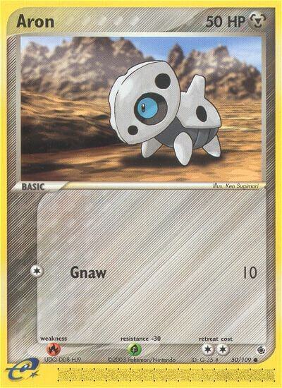 Aron 50/109 card from Ruby and Sapphire