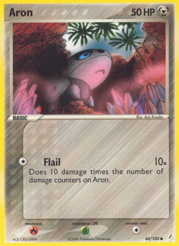 Aron 44/100 card from Crystal Guardians